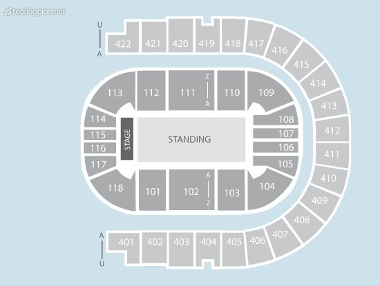 The O2 Arena - View from Seat Block STANDING