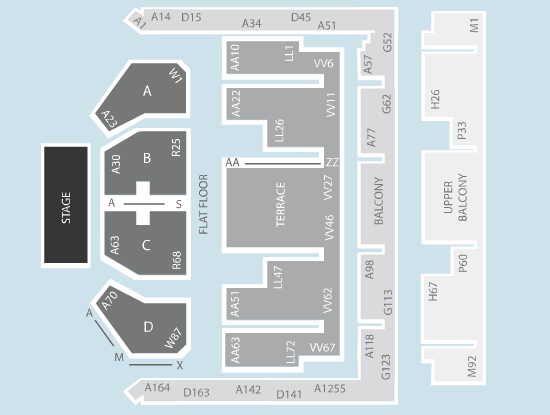 Seated Seating Plan - Bournemouth International Centre