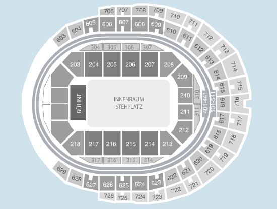 Standing Seating Plan - Lanxess Arena