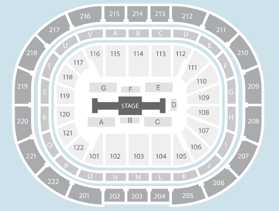 Centre Stage Seating Plan - Manchester Arena