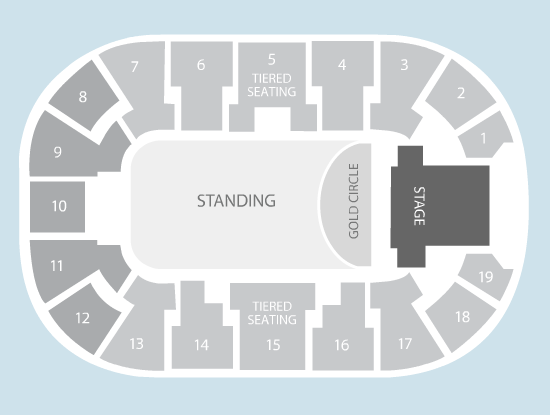 Gold Circle Seating Plan - Motorpoint Arena Nottingham