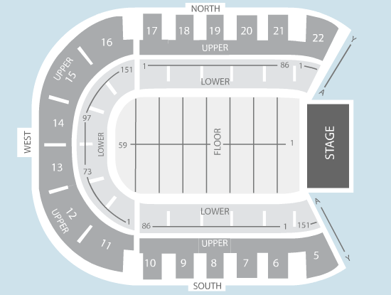 Seated Seating Plan - Odyssey Arena