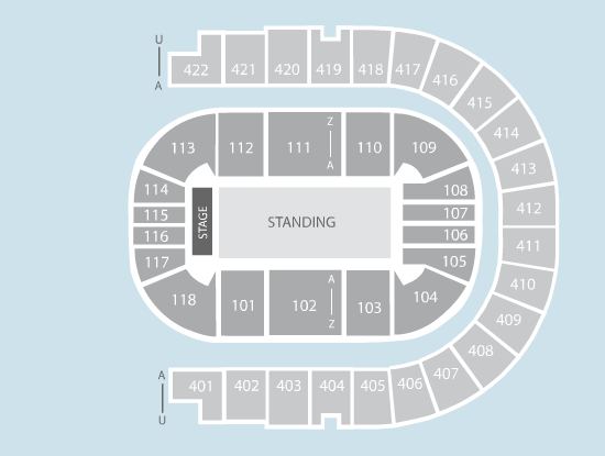 Standing Seating Plan - The O2 Arena