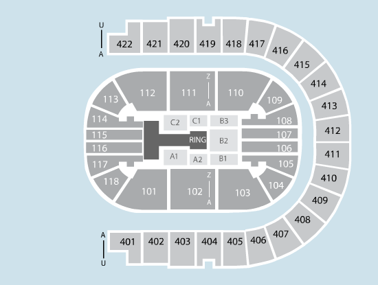 Wrestling Seating Plan - The O2 Arena