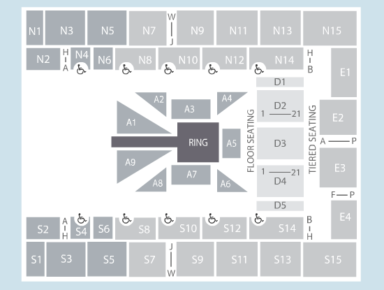 Wrestling Seating Plan - SSE Arena Wembley